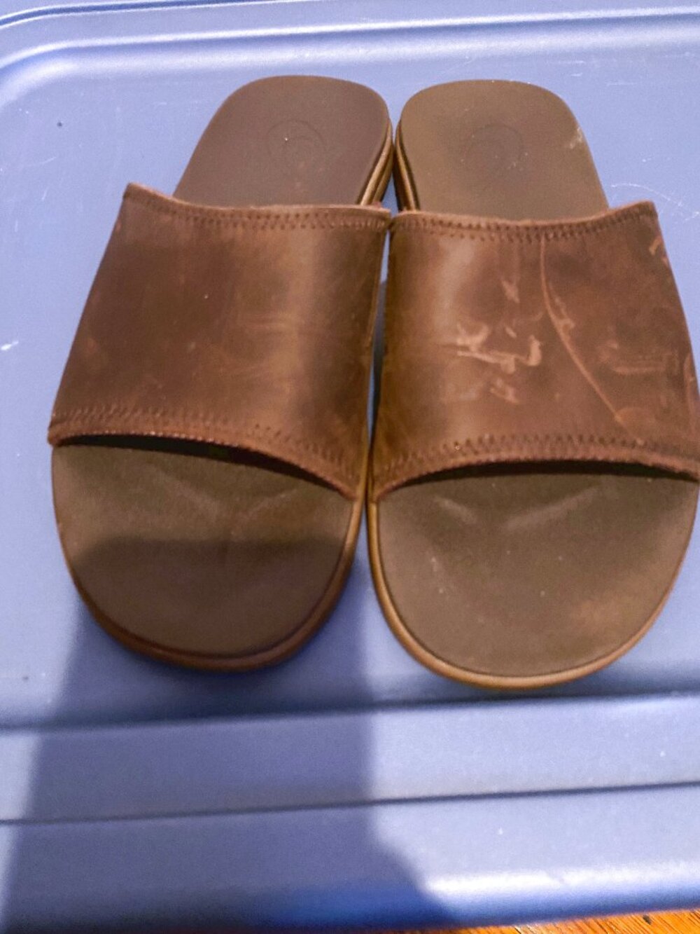 Olukai Alania Slides Brown Size 9